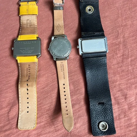 Bundle of 3: Kenneth Cole, PUMA, Fossil Leather Watches - Picture 2 of 6